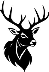 Fototapeta premium deer head silhouette