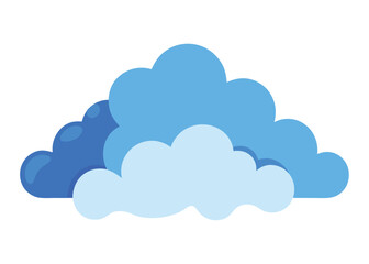 Clear Blue Sky with Soft Clouds in the Background Vector Illustration Peaceful Nature Scene