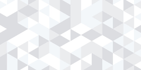 Obraz premium White triangle geometric pattern background, Geometric background made of triangles, Abstract geometric background. Vector 3d illustration
