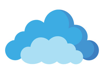 Clear Blue Sky with Soft Clouds in the Background Vector Illustration Peaceful Nature Scene