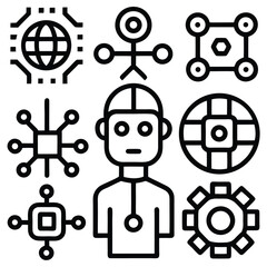 set of vector illustration of a man