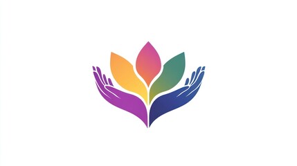 Obraz premium Colorful lotus flower logo design