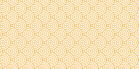 Overlapping Pattern Minimal diamond geometric waves spiral transparent and abstract circle wave line. orange seamless tile stripe geometric create retro line pattern background.