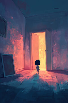 child's abstract fear of being alone