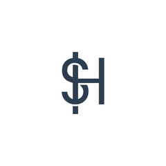 sh Logo Template vector illustration