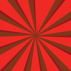 Red sun rays retro with paper texture background. Abstract burst sun rays pattern design.