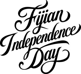 Fijian Independence Day Calligraphy Design