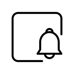 Fototapeta premium notification alert icon vector, flat icon for apps and websites 