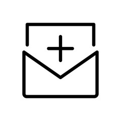 Fototapeta premium new mail icon vector, flat icon for apps and websites 