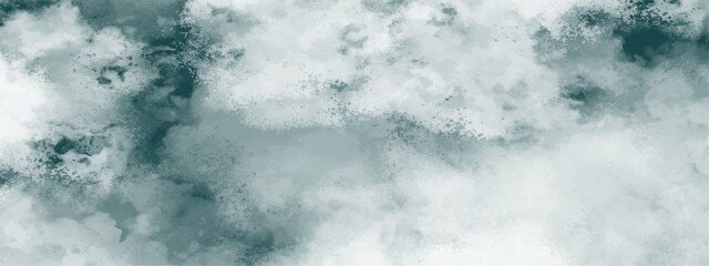 Obraz premium Abstract blue watercolor natural clouds. Vintage retro grunge old black and white texture with smoke. Beautiful grunge blue background with space