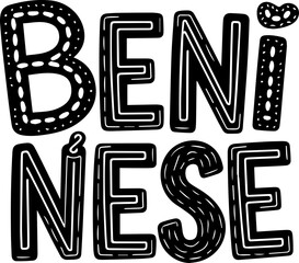 Beninese Name Art Design Graphic
