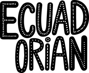 Fototapeta premium Ecuadorian Design Graphic Text Art