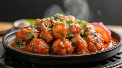 Fototapeta premium Spicy Meatballs in a Rich Sauce