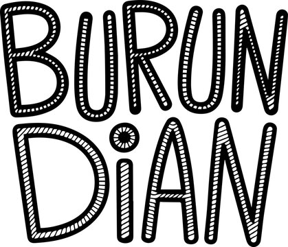 Burun Dian Hand-Drawn Text Art