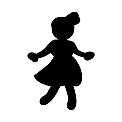 Silhouette of woman in dress vector illustration for fashion design and creative projects use now