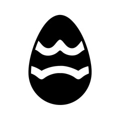 Downloadable easter egg vector graphic with wavy lines for holiday designs and crafts use