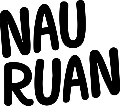 Nauruan Typography Design &ndash; Bold Handwritten Pacific Island Cultural Identity Lettering