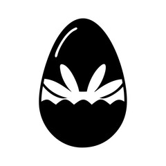 Easter egg design black and white vector illustration holiday spring celebration decoration graphic art
