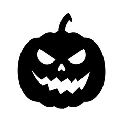 Halloween pumpkin jack o lantern vector illustration spooky carving silhouette design graphic icon