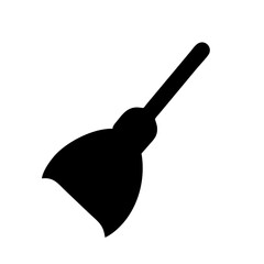 Broom cleaning sweep housework tool domestic hygiene equipment floor cleanup dustpan symbol icon