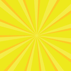 Yellow sun in simple style. Yellow Sunburst Pattern Background Modern seamless retro vintage burst sunrise sunbeam element spiral striped illustration sun rays and sunburst backdrop