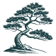  Elegant Miniature Pine Tree Illustration for Home