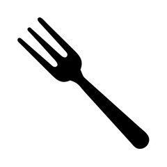 Isolated black fork vector illustration for dining cutlery kitchen utensil design element tool
