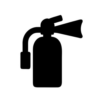 recommend clip art: Fire extinguisher safety equipment emergency tool protection firefighting hazard danger risk black silhouette