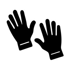 Isolated black gloves vector illustration for winter fashion accessories and hand protection gear