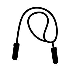 Jump rope workout fitness cardio exercise skipping rope training equipment vector illustration