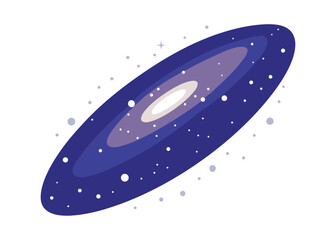 Milky Way Galaxy in the Night Sky Vector Illustration Cosmic Stars and Nebula Scene Design