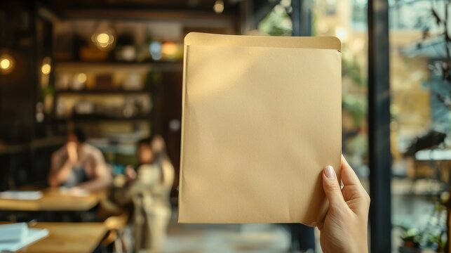 A delighted client celebrating success with a team in a coworking space, holding a document folder. - Powered by Adobe
