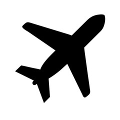 Obraz premium Airplane flight travel transportation aviation aeroplane flying journey silhouette vector icon design