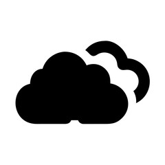 Cloudy weather forecast icon vector illustration climate cloud symbol design graphic element shape