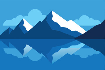 mountain landscape vector illustration
