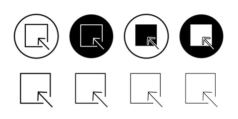 select element icon Flat simple outline set
