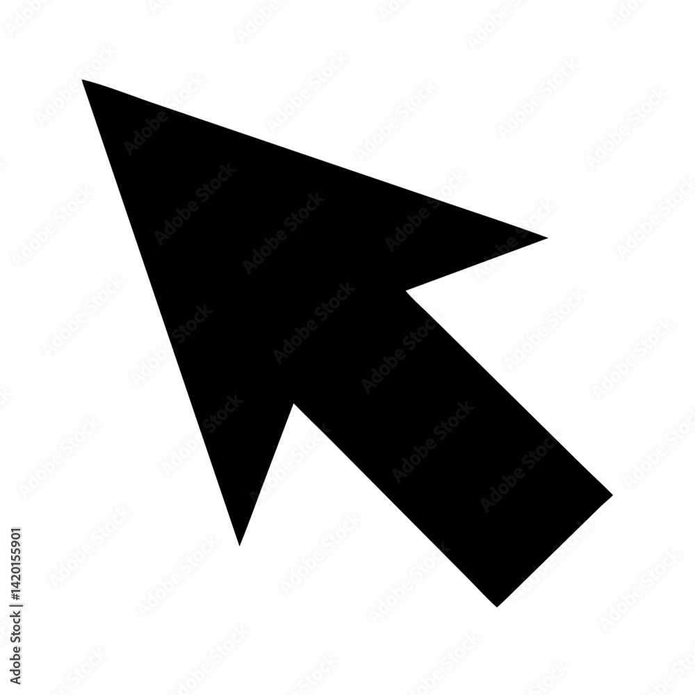 Poster black arrow cursor icon vector illustration for web design pointer navigation element