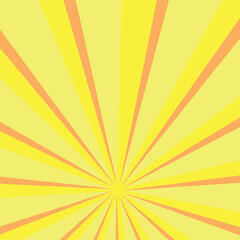 Abstract glowing yellow sunburst background. Maximum yellow glow effect sunburst background for presentation, banner, poster, flyer, sales.