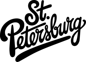 St Petersburg Handwritten City Logo