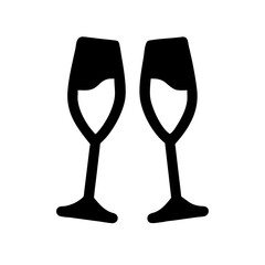 Illustration of champagne glasses cheers celebration toast drink alcohol wine party event cheers vector