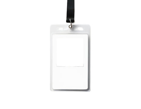 Blank Identity Badge: An identity badge ready for personalization, perfectly presented for corporate branding or employee identification in a professional setting.