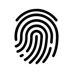 Fingerprint identification security access biometric scan unique identity thumbprint icon graphic