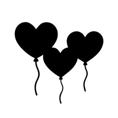 Heart balloons vector graphic for valentine's day love celebration and party decorations design element