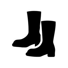 Illustration of black boots footwear fashion accessory shoe style clothing design element icon