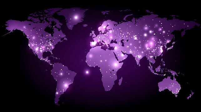 Purple World Map Templates – Free Editable Designs | PikWizard