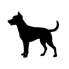 Dog silhouette vector illustration for pet lovers and graphic designers black dog image design