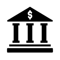 Bank finance financial banking investment money currency economy building symbol icon vector