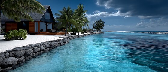 Obraz premium Tropical Beachfront Bungalow