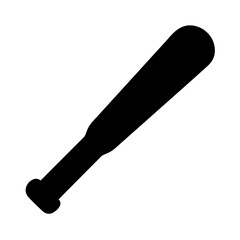 Baseball bat vector illustration, sports equipment, game, play, hit, wooden bat, black bat, icon, sport bat, design element