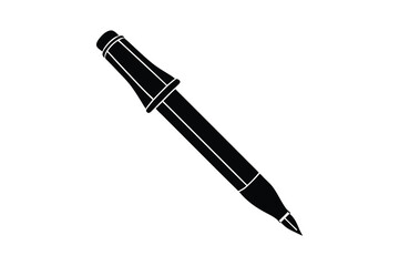 pen silhouette vector illustration isolated on white background